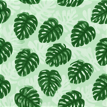 Seamless Tropical Leaf Pattern