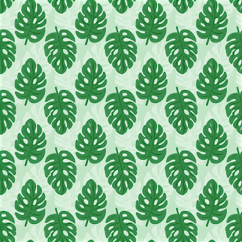 Seamless Tropical Leaves Pattern
