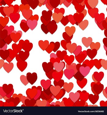 Seamless valentines day background pattern vector image