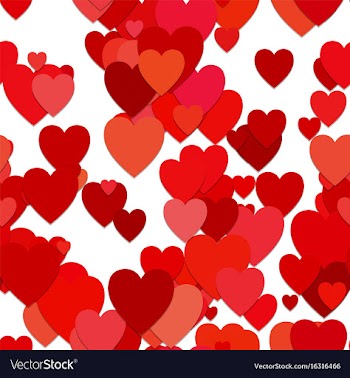 Seamless valentines day background pattern vector image