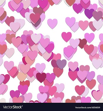 Seamless valentines day pattern background vector image