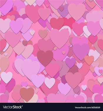 Seamless valentines day pattern background vector image
