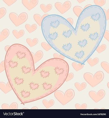 Seamless Valentines Day pattern with hearts with vector image