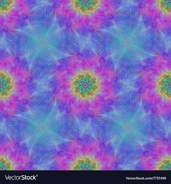 Seamless vibrant fractal pattern background vector image