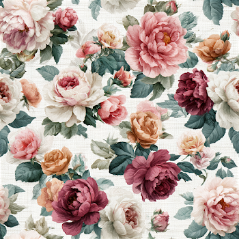Seamless Vintage Floral Pattern in Soft Pastels