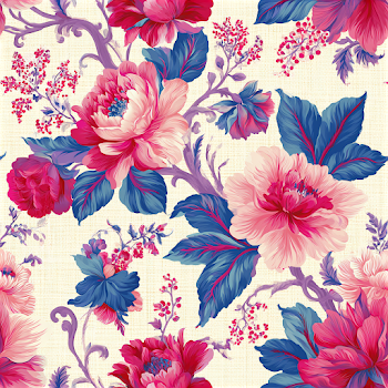 Seamless Vintage Floral Textile Pattern