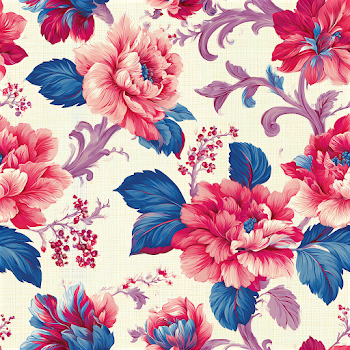 Seamless Vintage Floral Textile Pattern