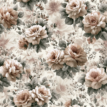 Seamless Vintage Floral Wallpaper Pattern