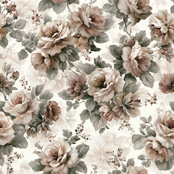 Seamless Vintage Floral Wallpaper Pattern