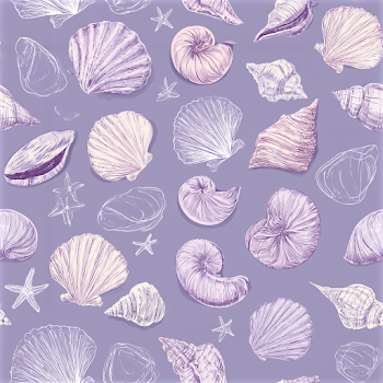 Seamless Vintage Seashell Pattern