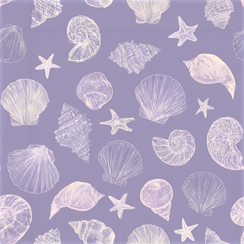 Seamless Vintage Seashell Pattern
