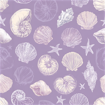 Seamless Vintage Seashell Pattern