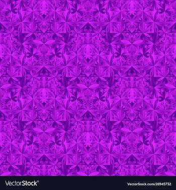 Seamless violet polygonal abstract floral mosaic vector image