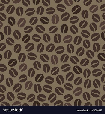 Seamless wallpaper pattern with coffee beans vector image