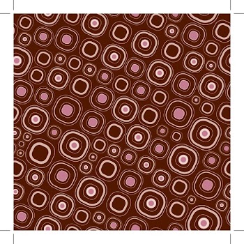 Seamless wallpaper tile pattern rounded square design, chocolate, mocha motif, vector illustration