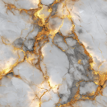 Seamless White Marble Texture with Liquid Gold Veins