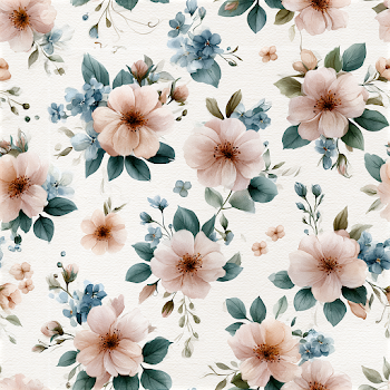 Seamless Wild Rose Watercolor Pattern