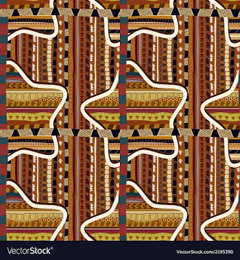Seamless with geometric stars in the African style vector image
