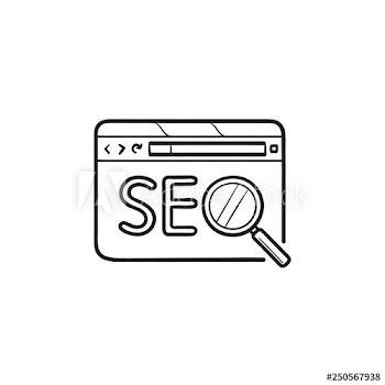 Search engine optimization web page hand drawn outline doodle icon