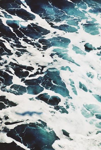 Seascape of the ocean foam