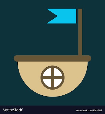 Seascape - wooden boat marine summer tropical vector image