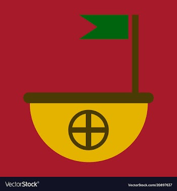 Seascape - wooden boat marine summer tropical vector image