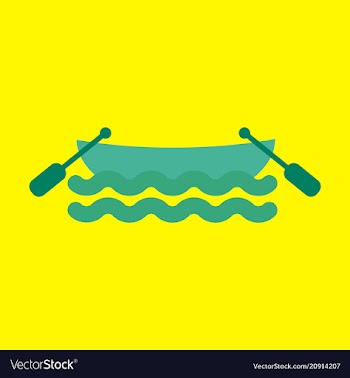 Seascape - wooden boat marine summer tropical vector image