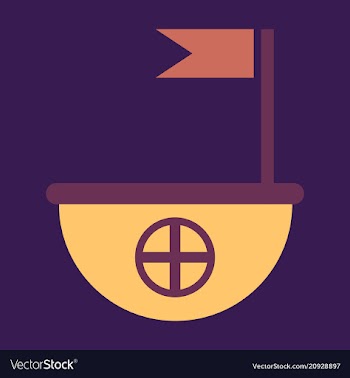 Seascape - wooden boat marine summer tropical vector image