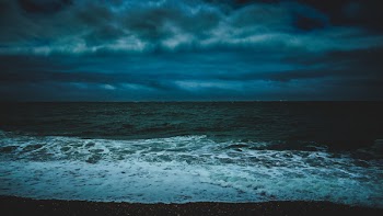 Seashore during Night Time