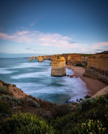 Seashore Near Rock Formation