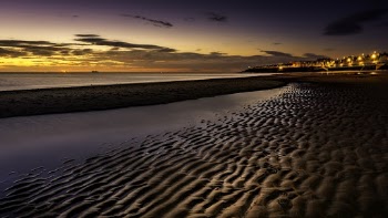 Seashore Sunset Scenry