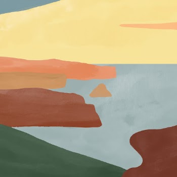 Seaside instagram post watercolor abstract | Free PSD - rawpixel