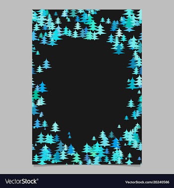 Seasonal pine tree design brochure template vector image