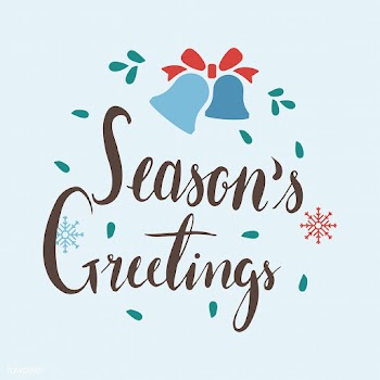 Seasons greetings message badge vector | Free stock vector - 494240