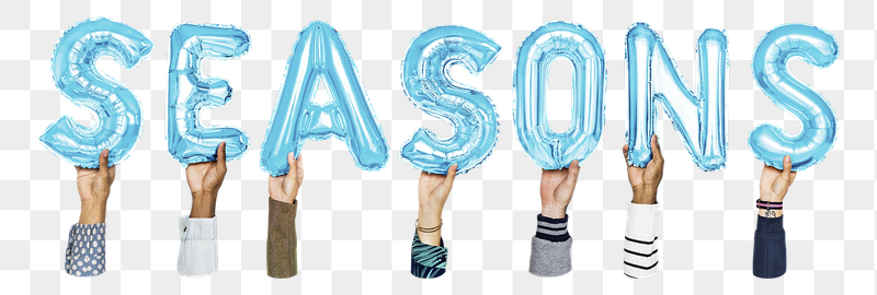 Seasons word png, hands holding | Free PNG - rawpixel