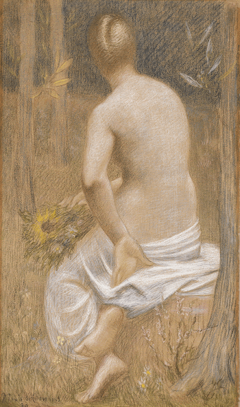 Seated Female Figure Seen from Behind | Free Photo - rawpixel