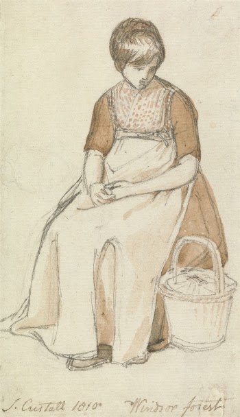 Seated Girl with a Basket | Free Photo - rawpixel