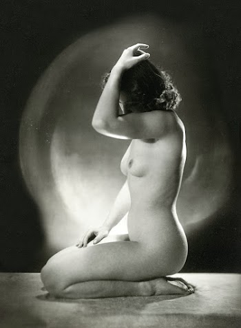 Seated Nude Woman. Portret van een zittend naakt (ca. 1915&ndash;1930) by Jacob Merkelbach. Original from The Rijksmuseum. Digitally enhanced by rawpixel.