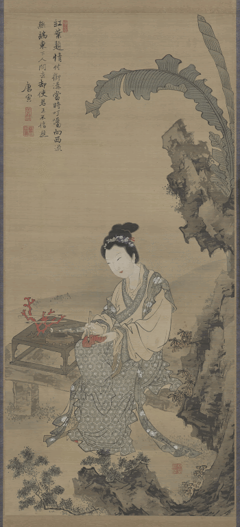 seated woman in robe inscribes | Free Photo - rawpixel