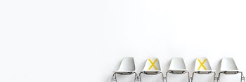 Seats marked with an x for social distancing during Covid-19 | Free  photo - 2303668