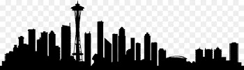 Seattle Skyline Drawing Silhouette - Silhouette 