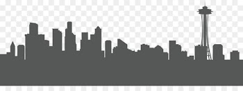 Seattle Skyline Silhouette Clip art - Town PNG Transparent Image 