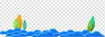 Seawater , Cartoon sea lines of trees transparent background PNG clipart