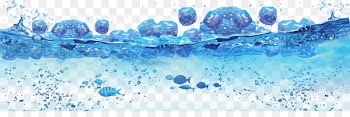 Seawater Seabed Ice - Beautiful fine sea spray ice fish undersea background 