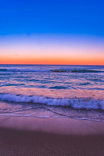 Seawaves Under Blue Sky