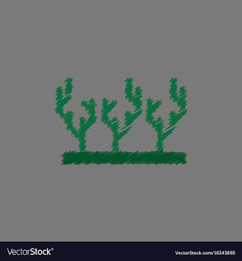 Seaweed icon in hatching style vector image