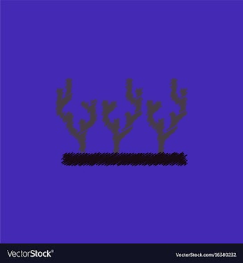 Seaweed icon in hatching style vector image