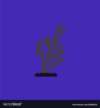 Seaweed icon in hatching style vector image