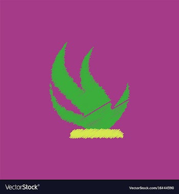 Seaweed icon in hatching style vector image