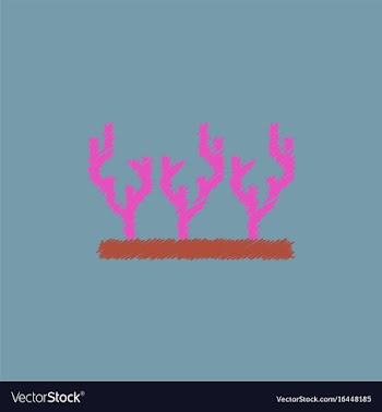 Seaweed icon in hatching style vector image